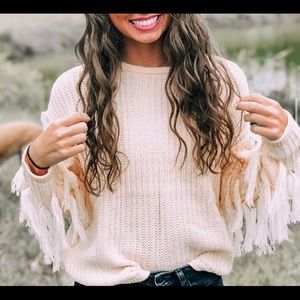 NWT Fringe Sweater